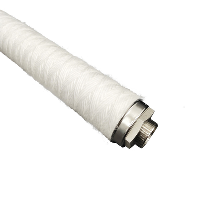 Cartucho de filtro de ferida de cordas de 25 mm Temperatura máxima de funcionamento 85°C Pressão diferencial máxima de funcionamento 2.456bar