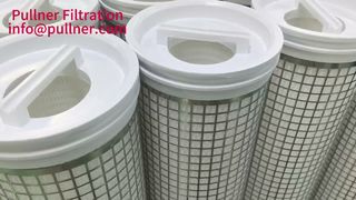 Cartucho de filtro resistente a altas temperaturas com gaiola externa de aço inoxidável e tampas reforçadas