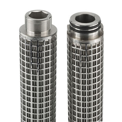 Cartucho de filtro plissado de aço inoxidável 316L com grande área de filtração e resistência a altas temperaturas