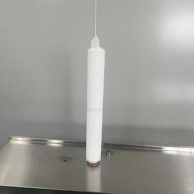 Cartucho de filtro de polipropileno plissado de alta densidade de 20 polegadas com filtração de micrões de 0,1-20um