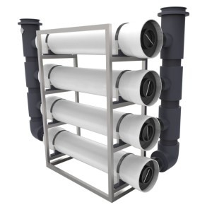 Alojamento de filtro do cartucho da membrana da fibra de vidro do Prefiltration do RO para a dessanilização da água do mar