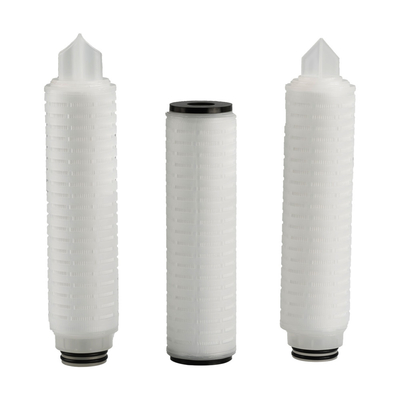 Cartucho de filtro plissado de alta taxa de fluxo para esterilização de água quente 85C/30min