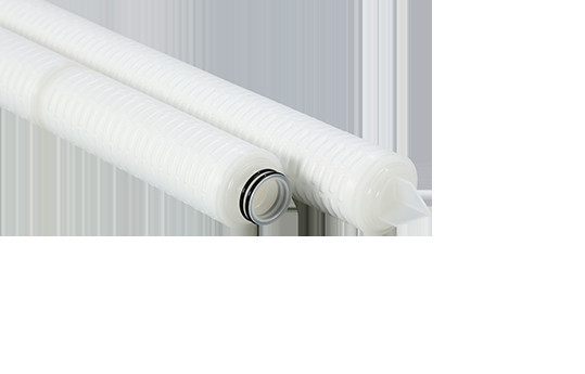 0.45um PP Filtro Plissado com Polipropileno Caps End Poros Tamanho 0.1um-60um Temperatura máxima 82°C