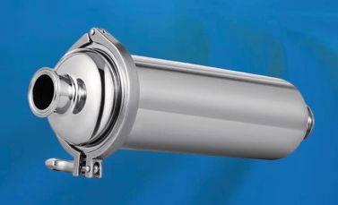 Dispositivo sanitário de filtragem de tubulações com projeto de fluxo ascendente-descendente-descendente conforme com as normas GB150-2011