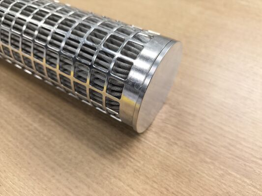 Cartucho de filtro plissado de aço inoxidável 316L com grande área de filtração e resistência a altas temperaturas