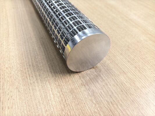 Cartucho de filtro plissado de aço inoxidável 316L com grande área de filtração e resistência a altas temperaturas