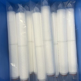 Cartucho de filtro de polipropileno plissado de alta densidade de 20 polegadas com filtração de micrões de 0,1-20um