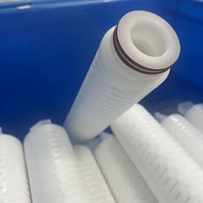 Cartucho de filtro de polipropileno plissado de alta densidade de 20 polegadas com filtração de micrões de 0,1-20um