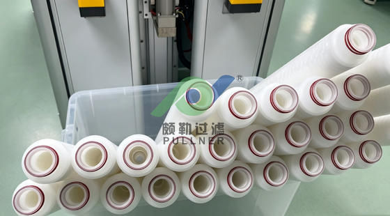 Cartucho de filtro de membrana PES de alto fluxo de 40 polegadas e 0,22 um para filtragem final de alimentos e bebidas