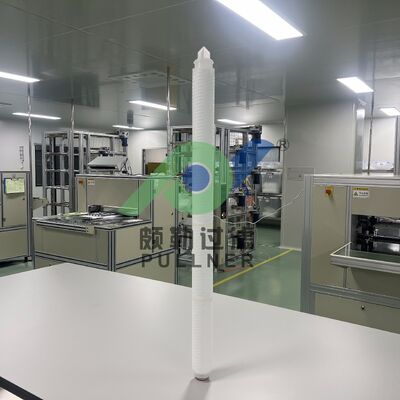 Cartucho de filtro de membrana PES de alto fluxo de 40 polegadas e 0,22 um para filtragem final de alimentos e bebidas