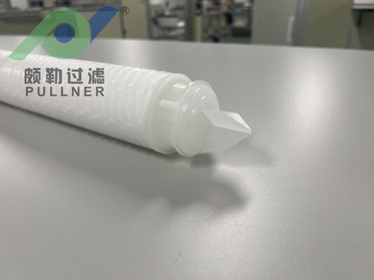 Cartucho de filtro de membrana PES de alto fluxo de 40 polegadas e 0,22 um para filtragem final de alimentos e bebidas