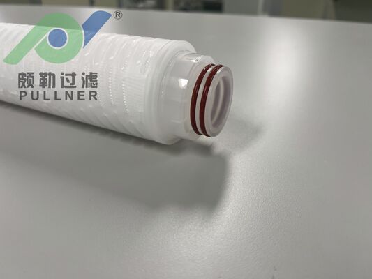 Cartucho de filtro de membrana PES de alto fluxo de 40 polegadas e 0,22 um para filtragem final de alimentos e bebidas